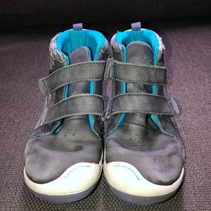 Boys Plae Shoes, blue high tops, size 1